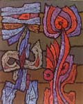 Double Idol I, 1993, woodfiber board, acrylic, 100X80cm