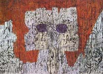 The Regard, 1992, woodfiber board, oil, 49X70cm